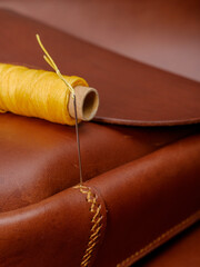 threads with wax for sewing leather goods