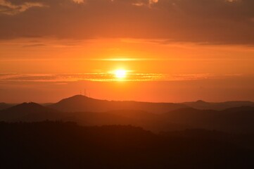 sunrise over the mountains