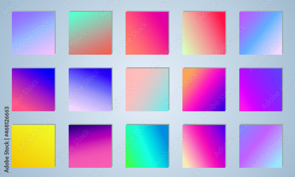 Poster set of modern abstract backgrounds with gradient linear waves. simply geometric template for design