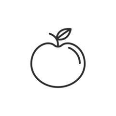 Apple line icon. High quality black vector illustration.