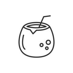 Coconut line icon. High quality black vector illustration.