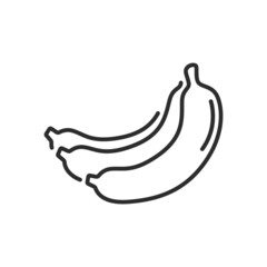 Banana line icon. High quality black vector illustration.