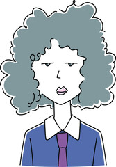 アフロヘアのおしゃれな男性のイラスト素材