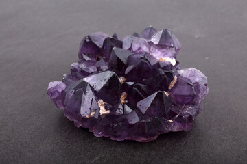 Amethyst on black background