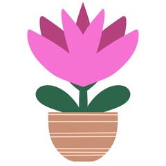 Geometric doodle flower for wallpaper and fabrics and textiles