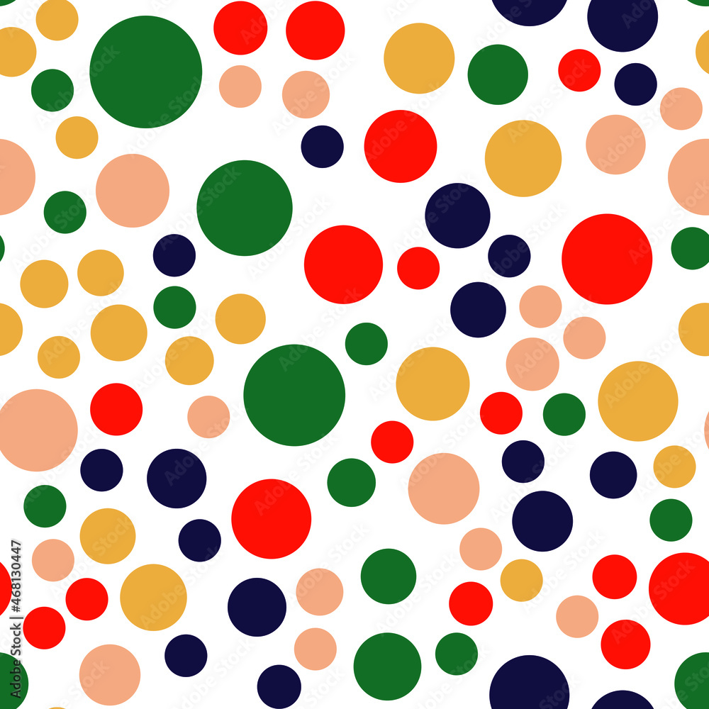 Poster abstract colorful seamless pattern with circles. geometry pattern for fabric and textile