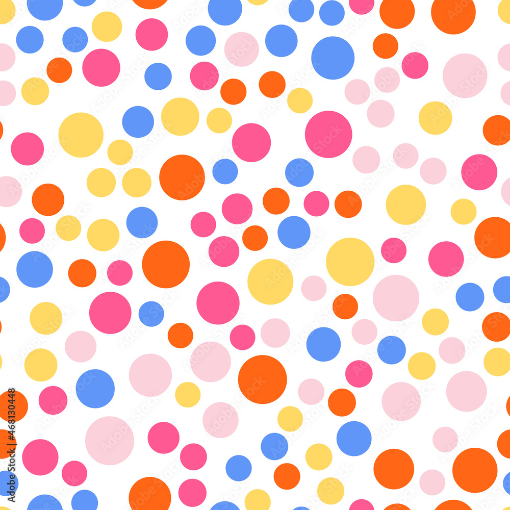 Poster abstract colorful seamless pattern with circles. geometry pattern for fabric and textile