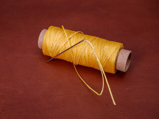 threads with wax for sewing leather goods