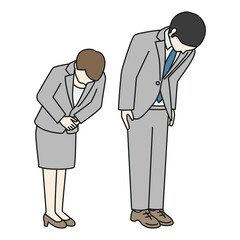 謝罪するビジネスパーソン