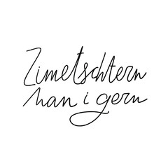 Lettering quote vector illustration in Swiss German language. Celebrating Advent days until Christmas with swiss traditional cookies.