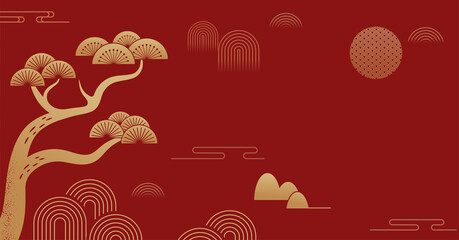 Chinese new year 2022 year of the tiger - Chinese zodiac symbol, Lunar new year concept, modern background design