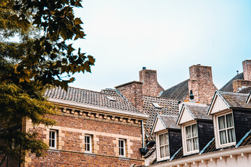 Street view of Buildings around Maastricht, Netherlands.