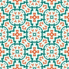 Three colors pattern ornament shape. Simple seamless abstract background