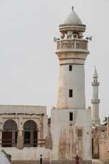 Obraz premium Al Wakrah ,Qatar -02/01/2020 : New souk waterfront promenade with his traditional houses&nbsp;and mosque