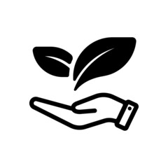 Ecology ( sprout, plant ) vector icon illustration