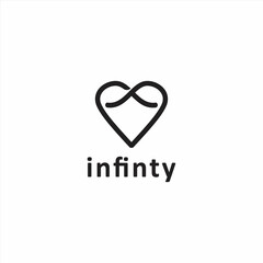 infinity and music instrument logo design concept, music logo vector