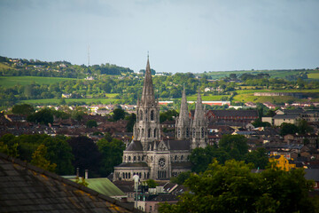 Fototapeta premium Spring landscape in Cork city in Ireland