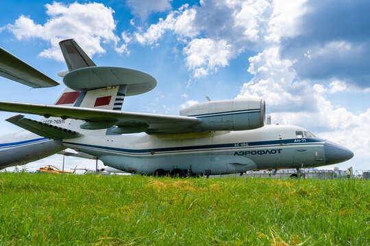 Kyiv, Ukraine - June 12, 2021: Old Plane Antonov AN-71. Aircraft AN71, At Air Show On Airfield Of Retro Planes.