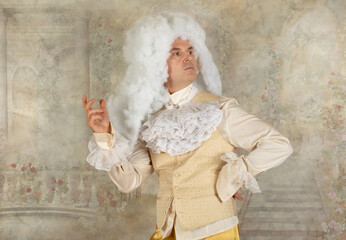 Man dressed in baroque style clothes
