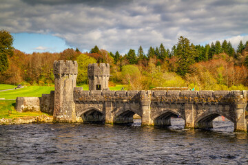 Fototapeta na wymiar Amazing architecture of the Ashford castle in Co. Mayo, Ireland