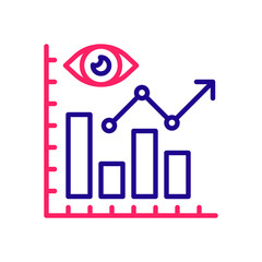 Web statistics vector 2 colours Icon Design illustration. Web Analytics Symbol on White background EPS 10 File