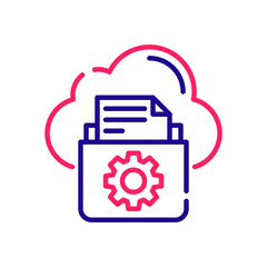 Cloud backup vector 2 colours Icon Design illustration. Web Analytics Symbol on White background EPS 10 File