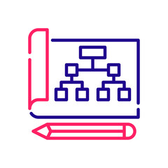 Hierarchy vector 2 colours Icon Design illustration. Web Analytics Symbol on White background EPS 10 File