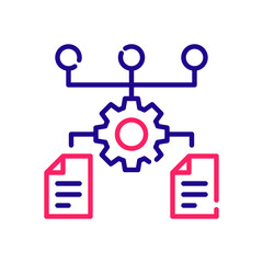 Algorithm vector 2 colours Icon Design illustration. Web Analytics Symbol on White background EPS 10 File