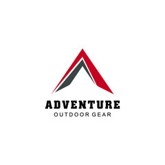 Unique and simple adventure flat logo design