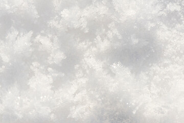 Surface of white powder snow