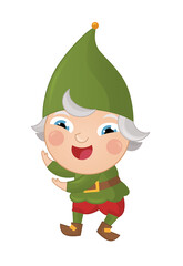 cartoon scene with colorful dwarf children illustration