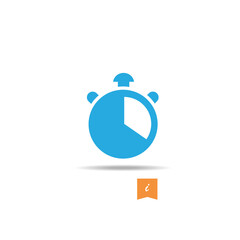 Stopwatch icon vector isolated on white background. Trendy stopwatch icon in flat style. Template for app, ui and logo. Icon stopwatch for your web site. Modern stopwatch icon, EPS 10