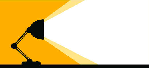 White writing space on yellow background.	