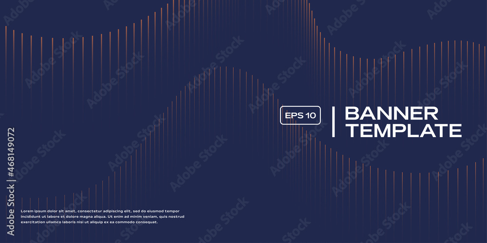 Poster abstract background with wavy linear pattern. vector illustration.