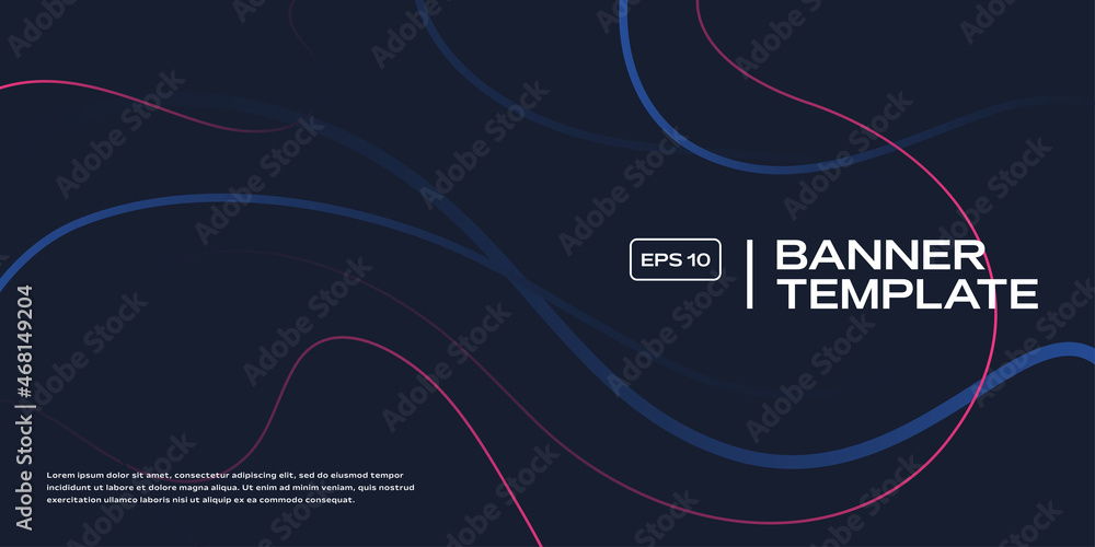 Poster wavy colorful lines background. abstract landing page template.