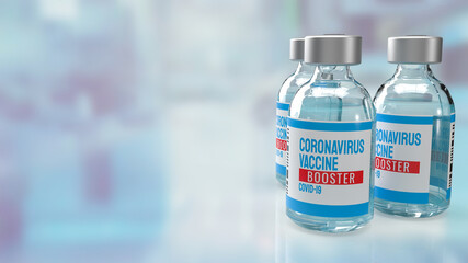 The vaccine booster in lab  for medical  or sci concept 3d rendering.