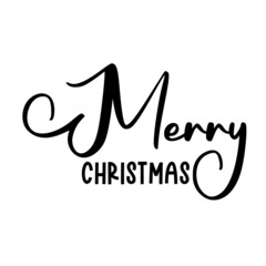 Merry Christmas as a Christmas quote great for Christmas cards or posters. Traditional xmas saying as a season greeting. Add this text to your holiday graphics. Vector text.