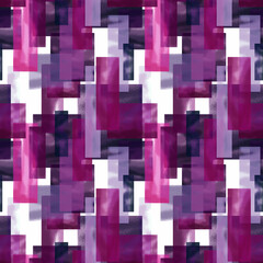 Seamless abstract geometric pattern, rectangles, art background, paint texture.