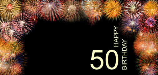 happy congratulations  to the 50th birthday