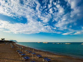 beach and sea , picture taken in Porto Recanati, Macerata, Marche, Italy