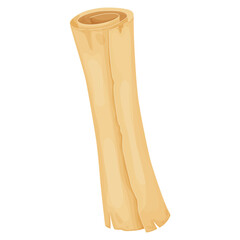 Cartoon parchment roll. Vintage letter, certificate, treasure map or historical document.