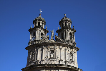 fachada de la iglesia de la peregrina en Pontevedra, Galicia.