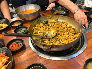 delicious korean dishes on the table