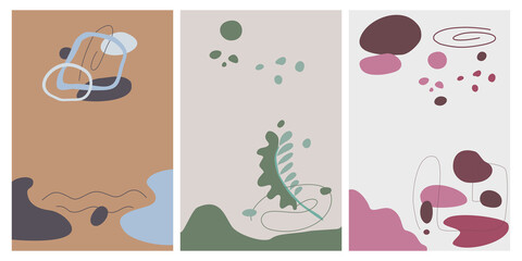 abstract background set Designed with various geometric shapes in doodle style for backgrounds, web designs, covers designs, digital paper, templates, cards, banners, templates, posters  and more.