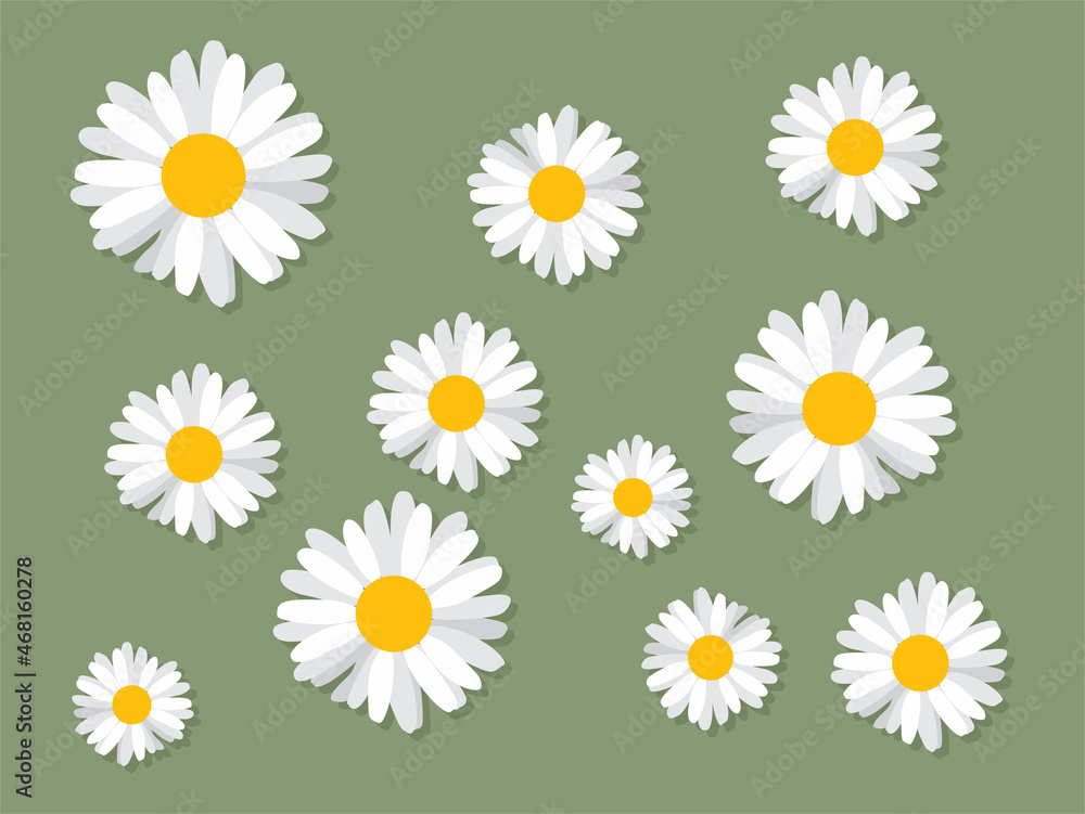 Poster minimalist background with simple flower pattern