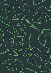 Minimalist background with simple leaves pattern