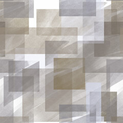 Seamless abstract geometric pattern, rectangles, art background, paint texture.