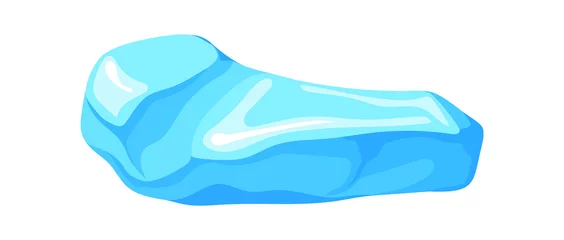 Selbstklebende Fototapeten Broken ice icicle. Icy crystal, cold pieces, cartoon flat vector illustration © ssstocker