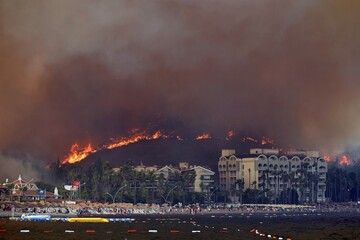 Forest fire in the resort village of Ichmeler.