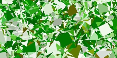 Light Green, Yellow vector backdrop with triangles, lines.